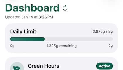 Daily limit settings