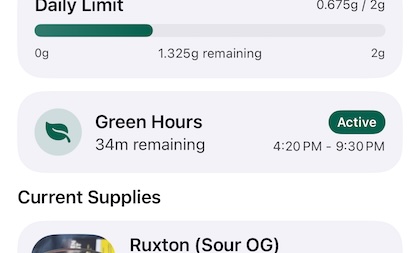 Green Hours dashboard